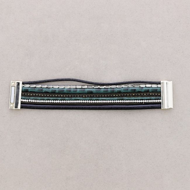 STRIPS BRACELET WITH MAGNET CLOSURE