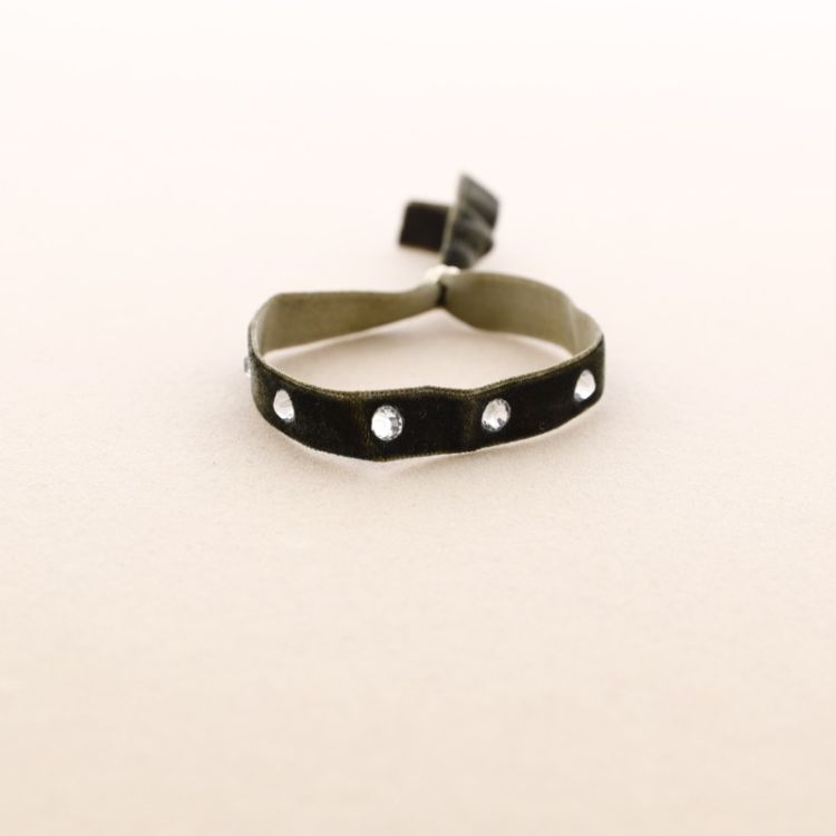 PULSERA TERCIOPELO CRISTALES