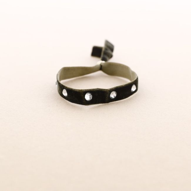 PULSERA TERCIOPELO CRISTALES