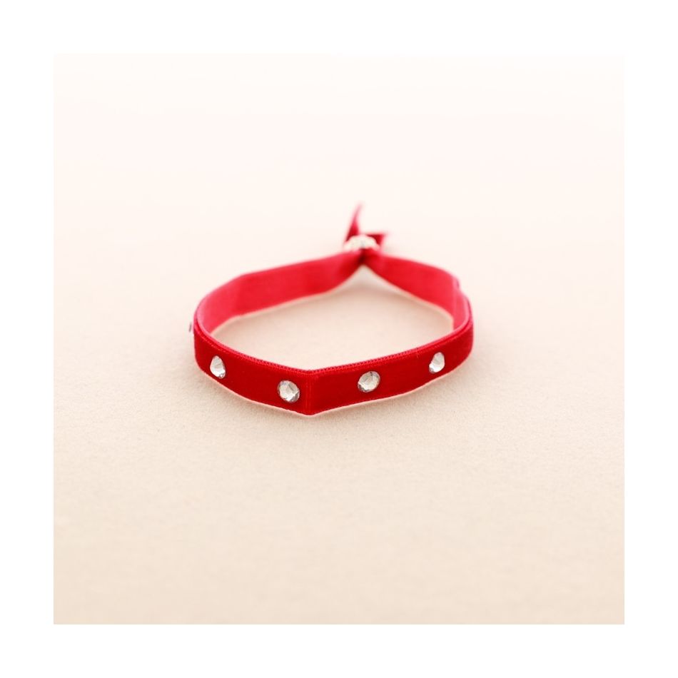 PULSERA TERCIOPELO CRISTALES