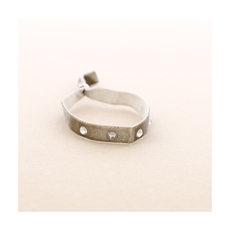 PULSERA TERCIOPELO CRISTALES