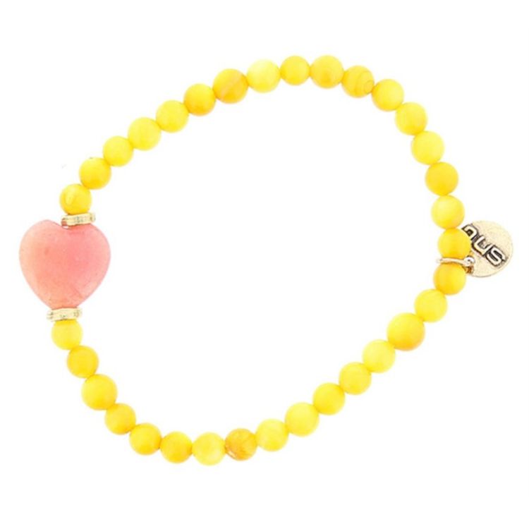 PULSERA CUENTAS METAL PIEDRAS