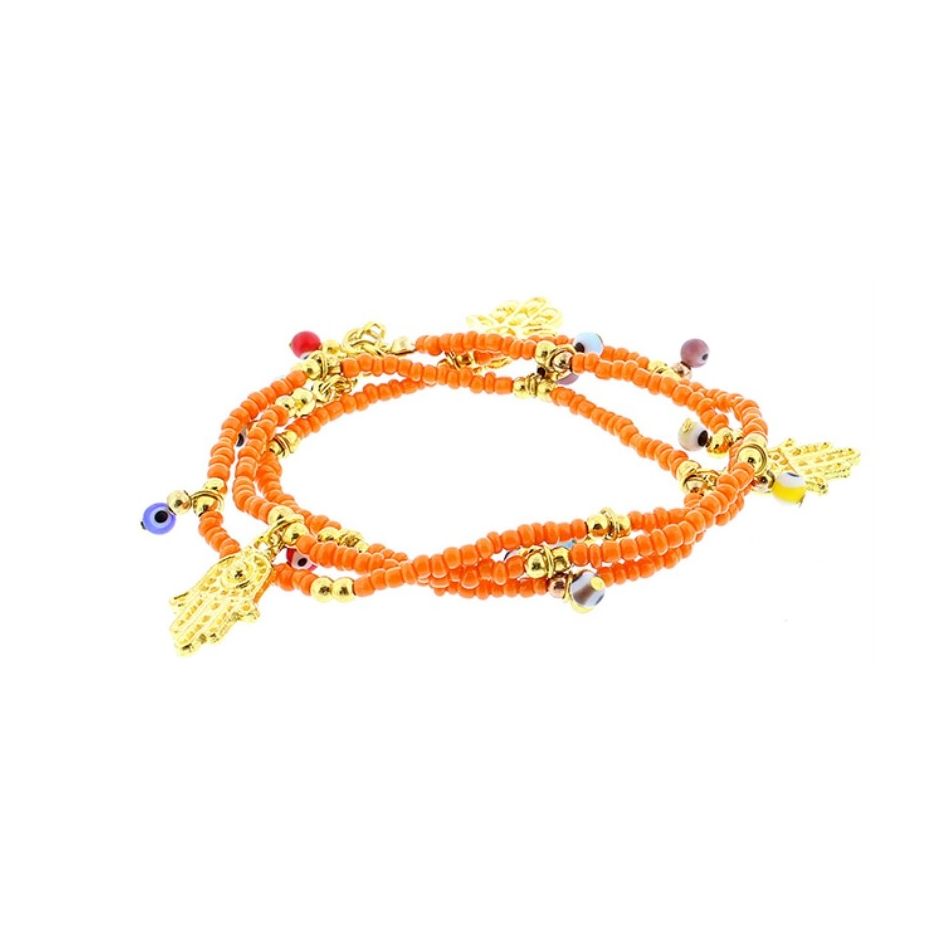 TURKISH EYE BEAD BRACELET METAL