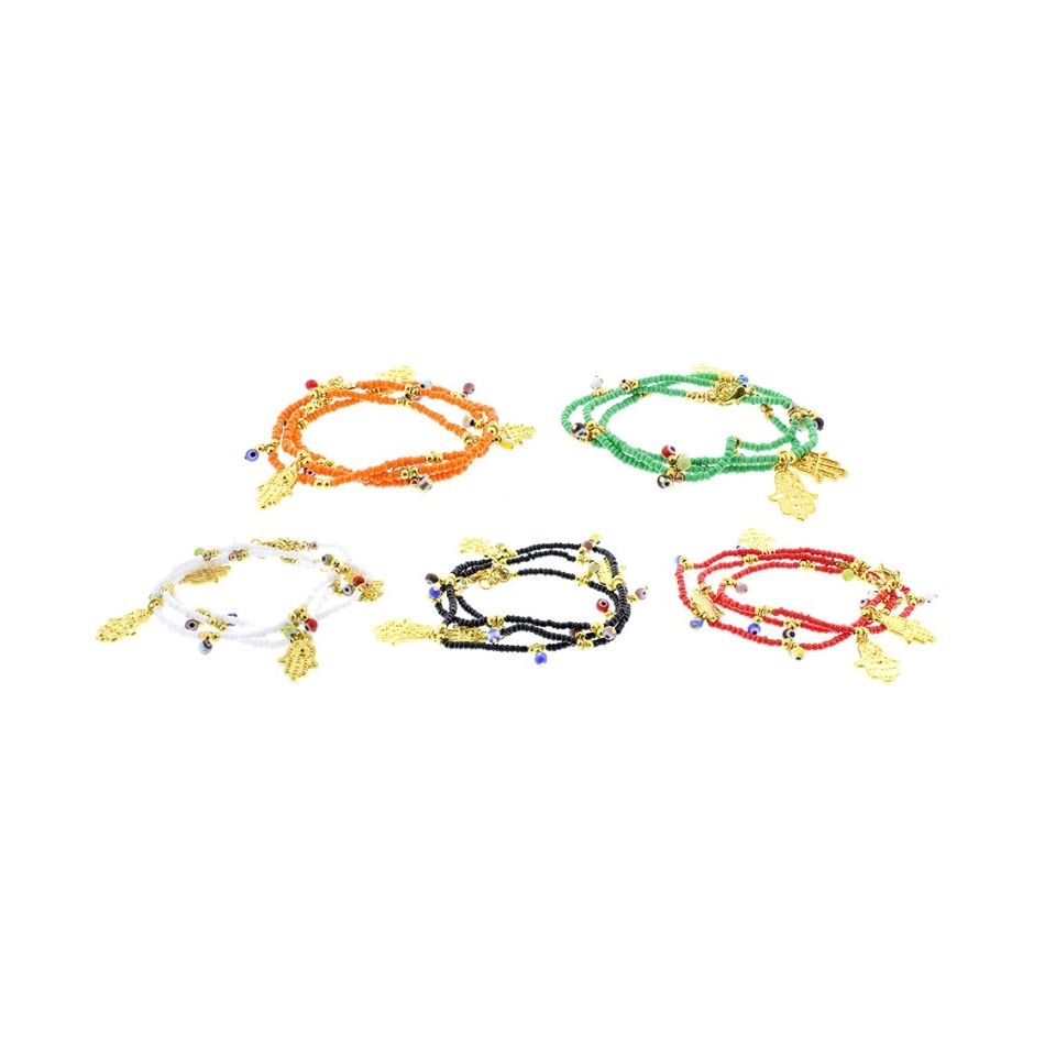 TURKISH EYE BEAD BRACELET METAL