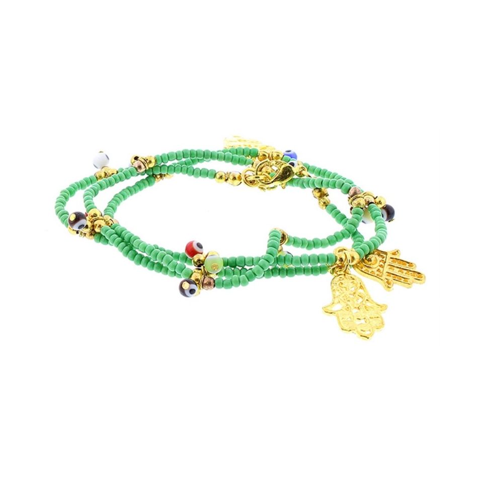 TURKISH EYE BEAD BRACELET METAL