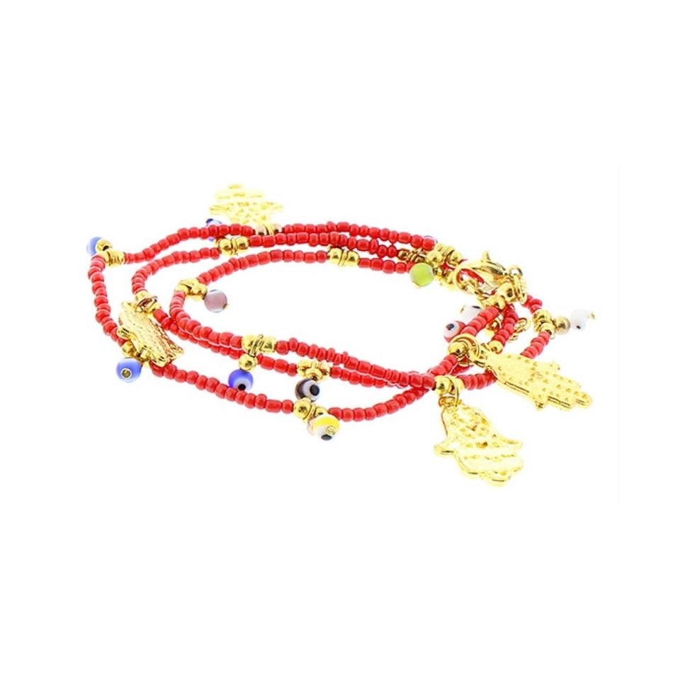 TURKISH EYE BEAD BRACELET METAL