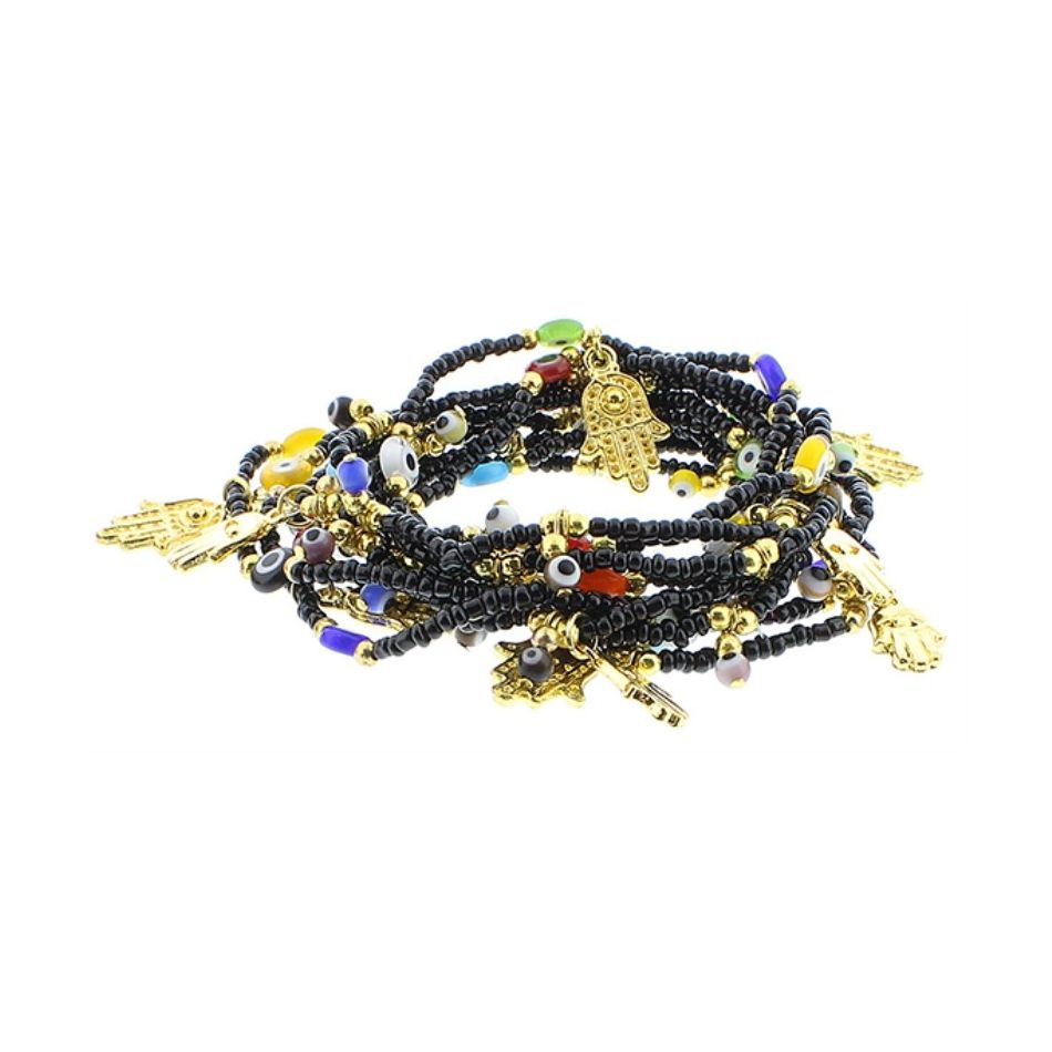 TURKISH EYE BEAD BRACELET METAL