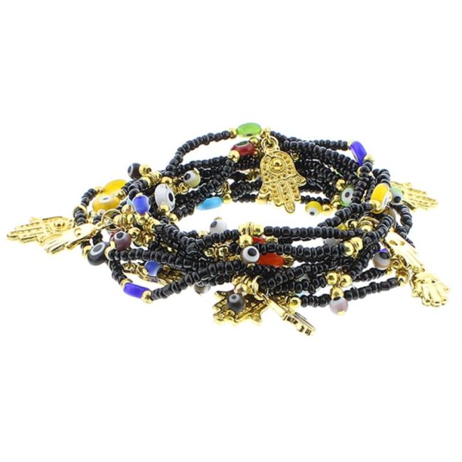 TURKISH EYE BEAD BRACELET METAL