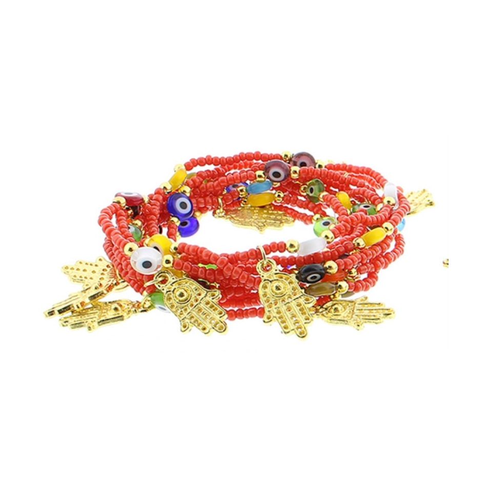 TURKISH EYE BEAD BRACELET METAL