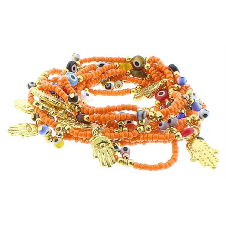 TURKISH EYE BEAD BRACELET METAL 2