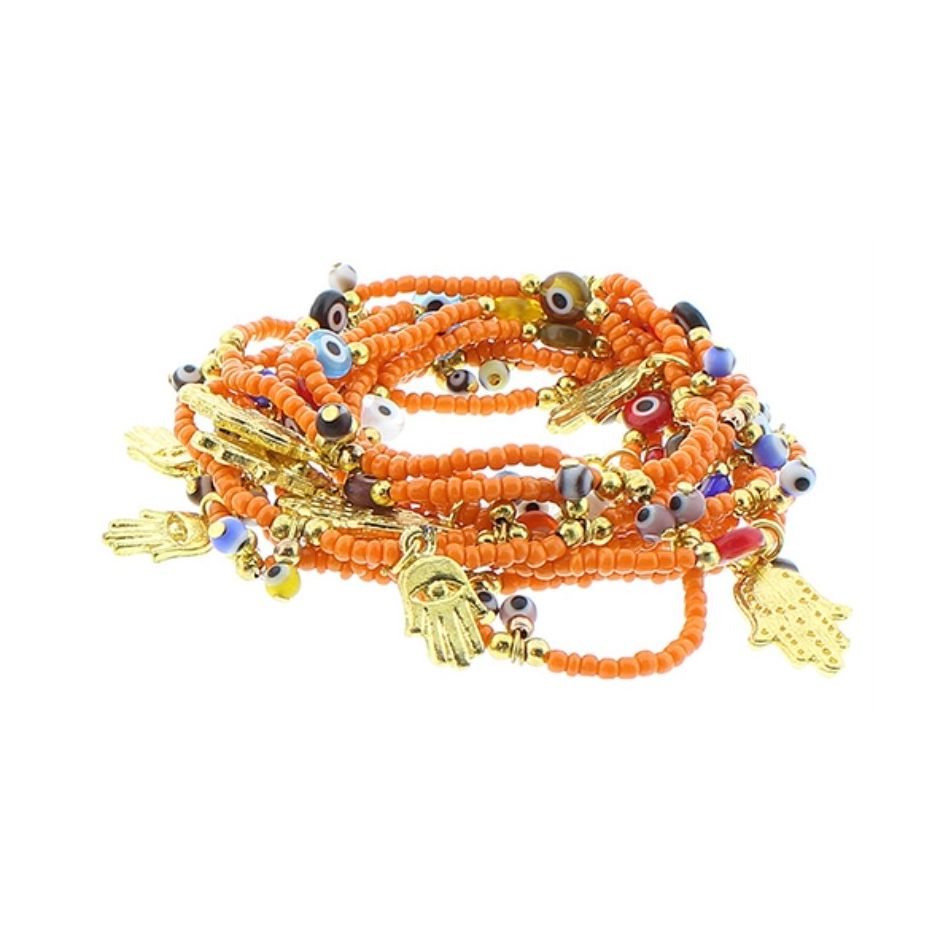 TURKISH EYE BEAD BRACELET METAL