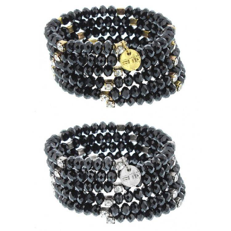 PULSERA CUENTAS FACETADAS CRISTAL 2