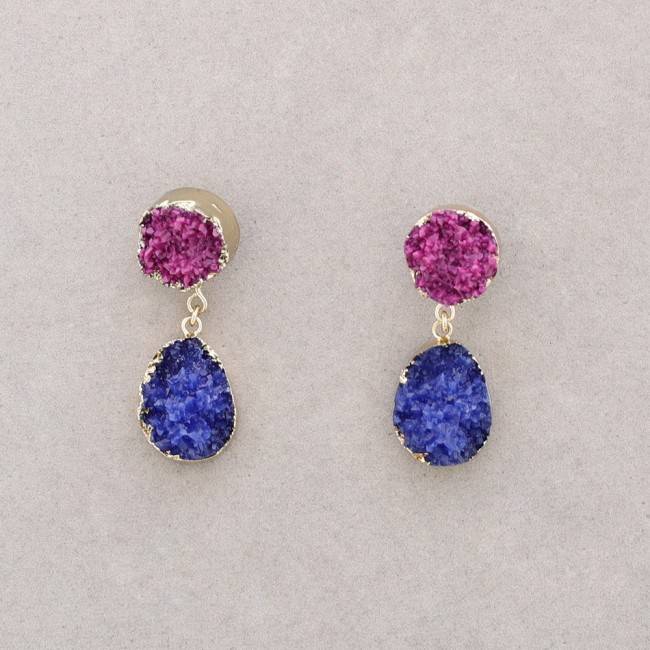 LAVA DOUBLE RESIN EARRINGS