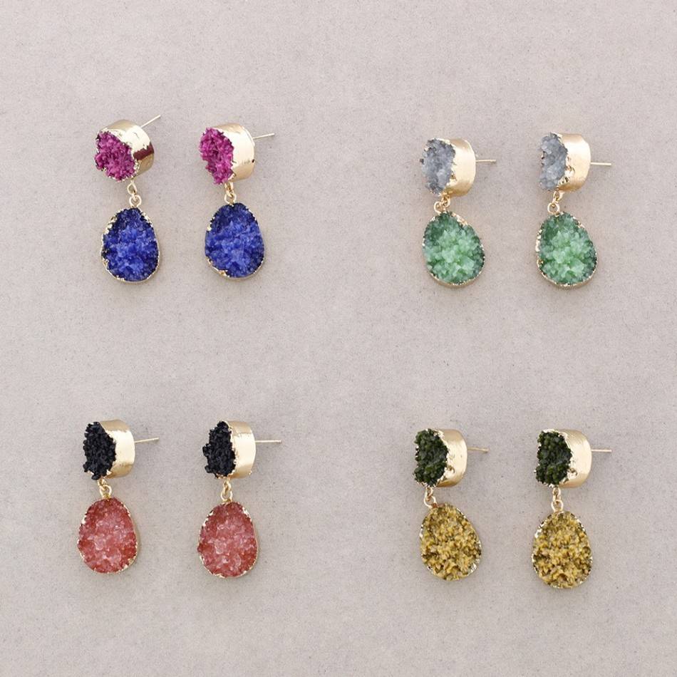 PENDIENTES DOBLE RESINA LAVA