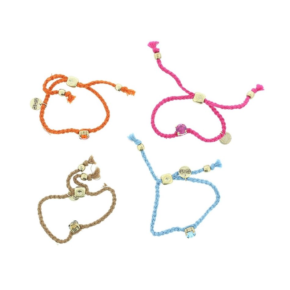 PULSERA HILO TRENZADO CUENTAS