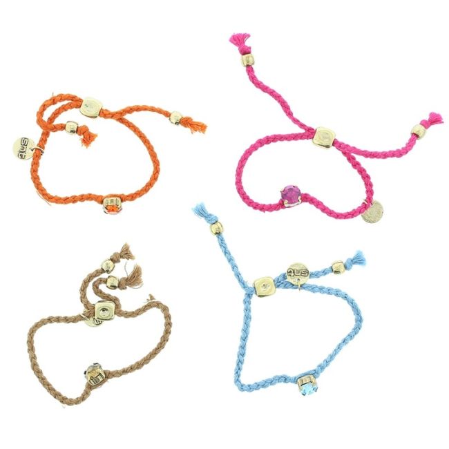 PULSERA HILO TRENZADO CUENTAS