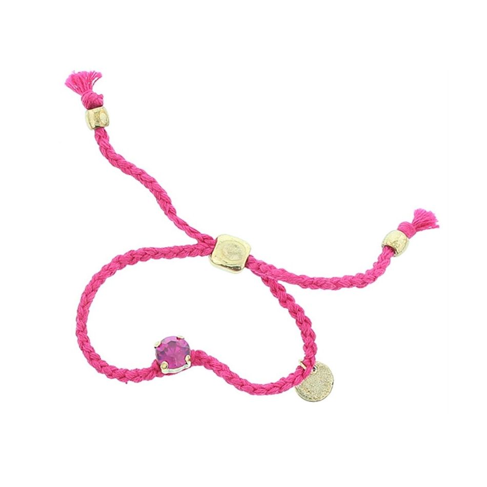 PULSERA HILO TRENZADO CUENTAS