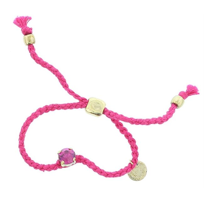 PULSERA HILO TRENZADO CUENTAS
