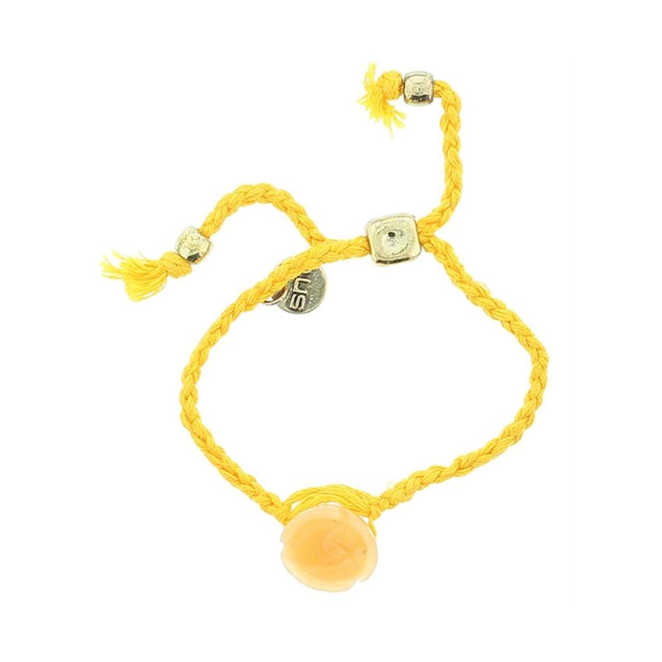 PULSERA HILO TRENZADO CUENTAS