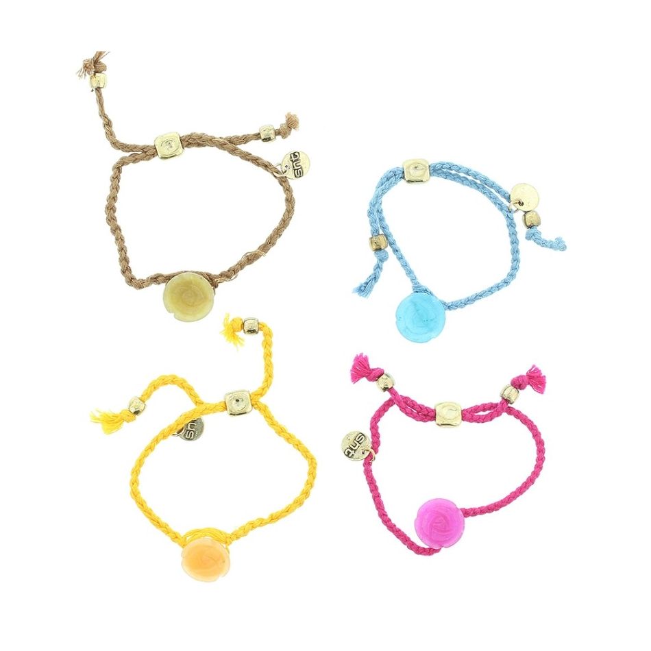 PULSERA HILO TRENZADO CUENTAS