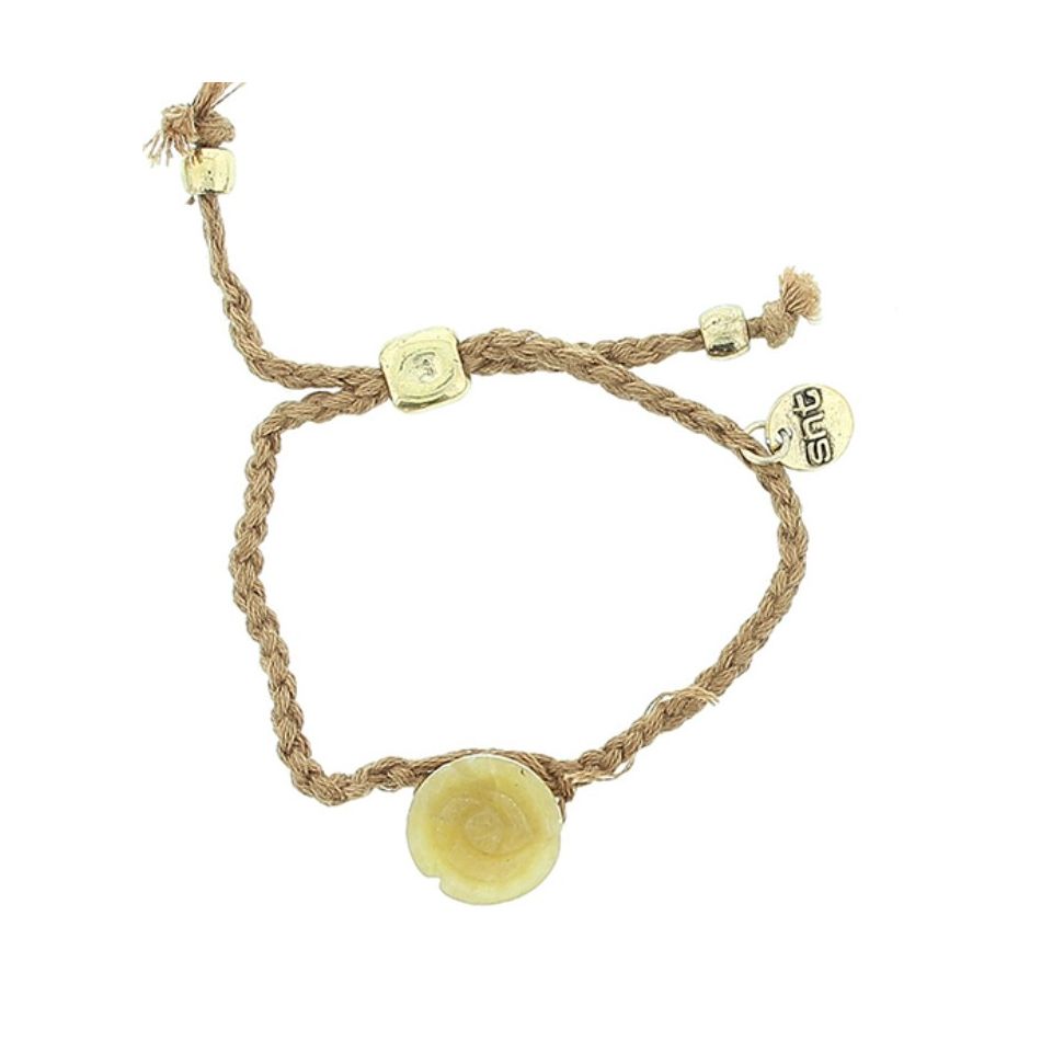 PULSERA HILO TRENZADO CUENTAS
