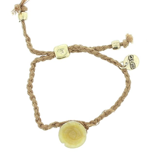 PULSERA HILO TRENZADO CUENTAS