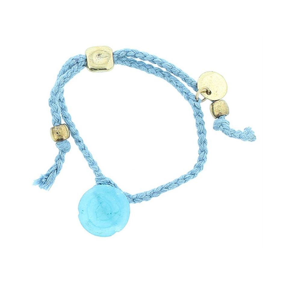 PULSERA HILO TRENZADO CUENTAS