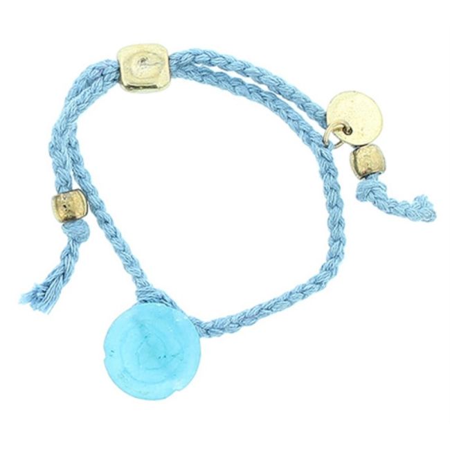 PULSERA HILO TRENZADO CUENTAS