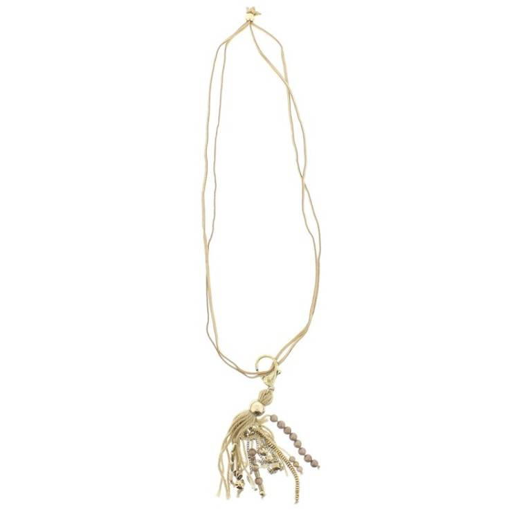 COLLAR LARGO COLG. METAL LANA 2
