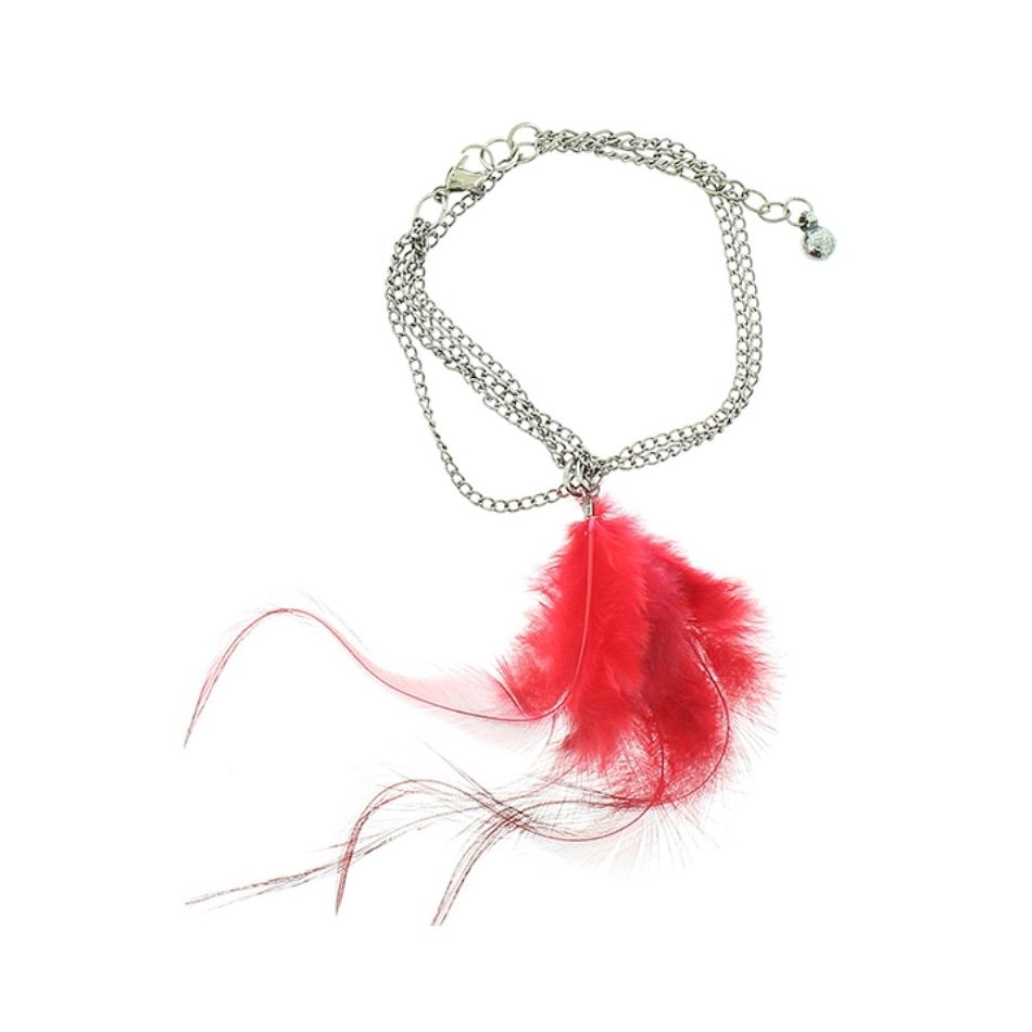 PULSERA CADENA PLUMAS