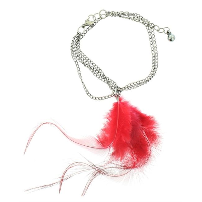 PULSERA CADENA PLUMAS