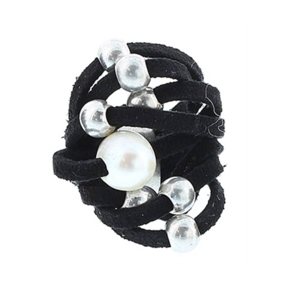 ANILLO ANTELINA CUENTAS METAL PERLA CULTIVADA