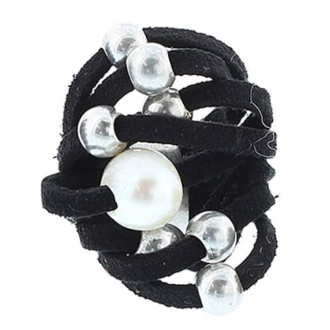 ANILLO ANTELINA CUENTAS METAL PERLA CULTIVADA