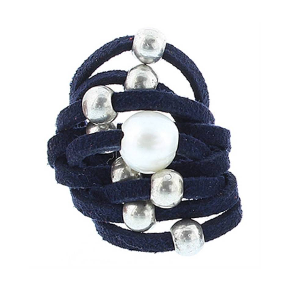 ANILLO ANTELINA CUENTAS METAL PERLA CULTIVADA