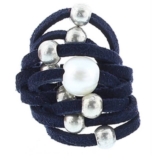 ANILLO ANTELINA CUENTAS METAL PERLA CULTIVADA