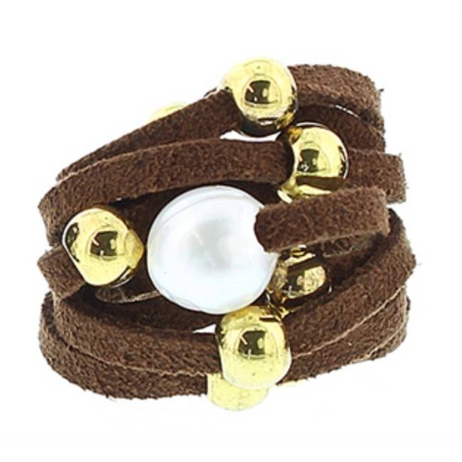 ANILLO ANTELINA CUENTAS METAL PERLA CULTIVADA