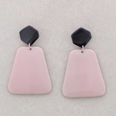 RESIN GEOMETRIC SHAPE PENDANT EARRINGS