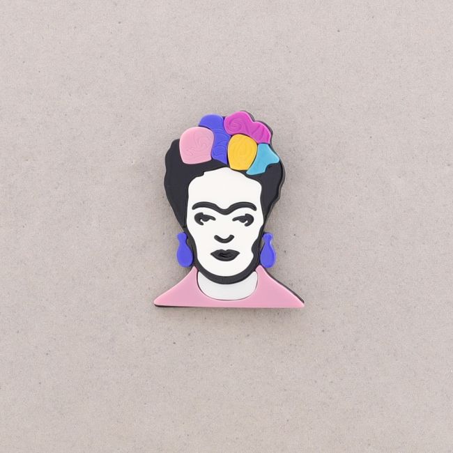 FRIDA RESIN BROOCH