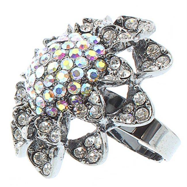 CRYSTAL METAL RING