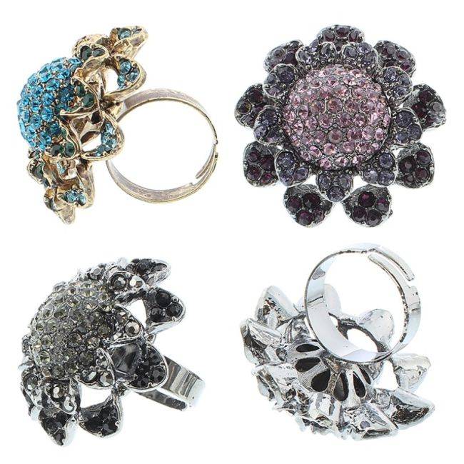 ANILLO METAL CRISTALES