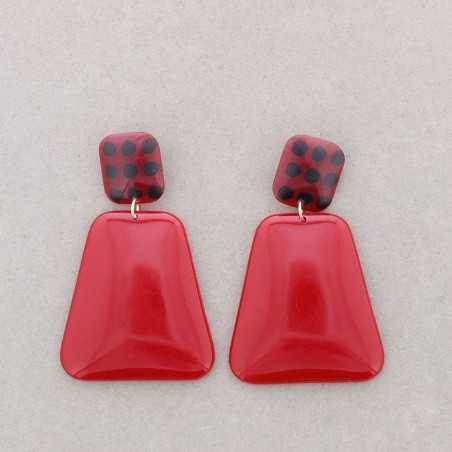 RESIN GEOMETRIC SHAPE EARRINGS