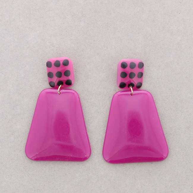 RESIN GEOMETRIC SHAPE EARRINGS