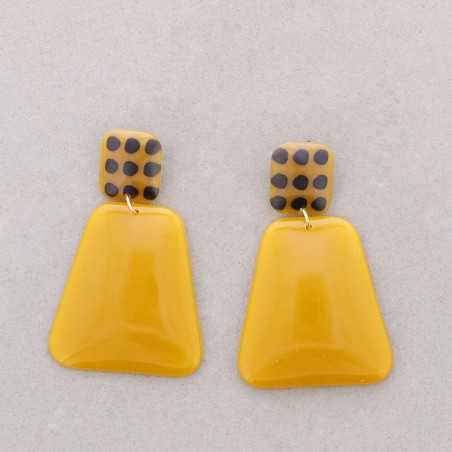 RESIN GEOMETRIC SHAPE EARRINGS