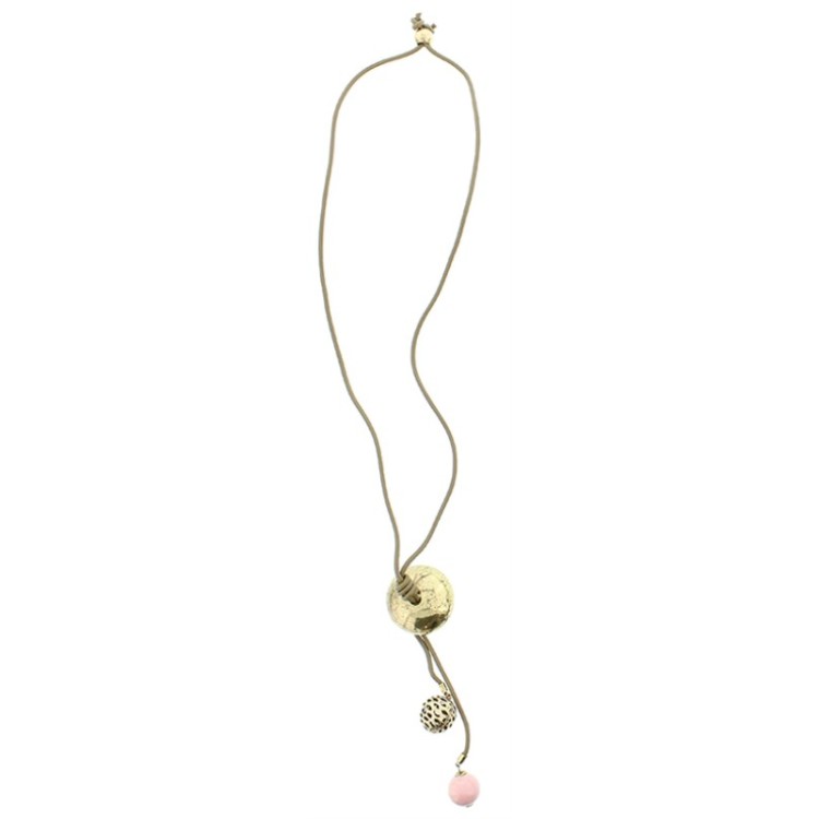 LONG PENDANT NECKLACE CERAMIC METAL