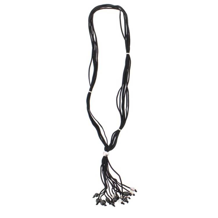 LONG NECKLACE METAL CERAMIC PENDANT