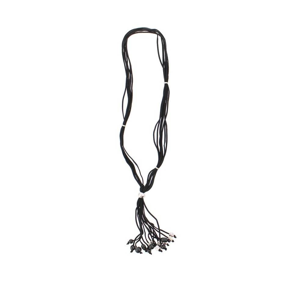 LONG NECKLACE METAL CERAMIC PENDANT