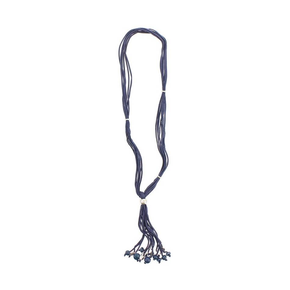 LONG NECKLACE METAL CERAMIC PENDANT