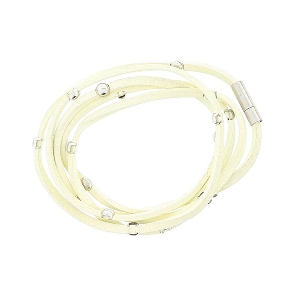LEATHER BRACELET WITH RIVETS
