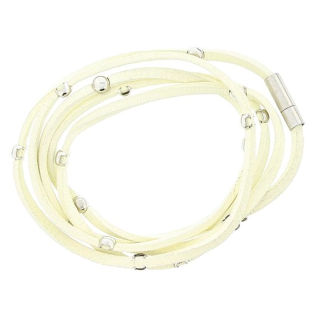 LEATHER BRACELET WITH RIVETS