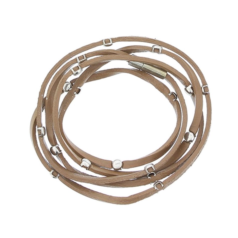 PULSERA CUERO REMACHES